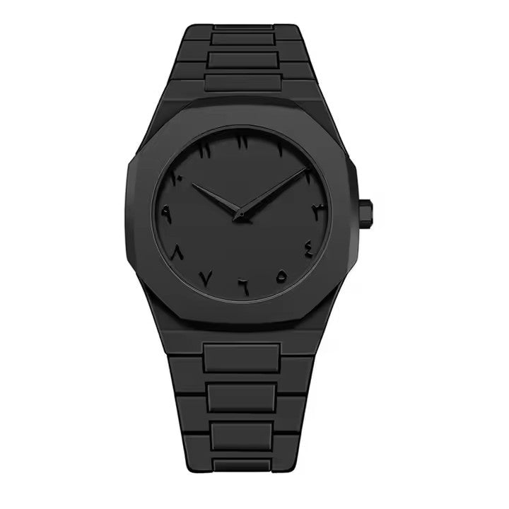 Casual Black Arabic Aura Watch . Arabic Dial Watch . WaterProof  Watch . Wrist Watch
