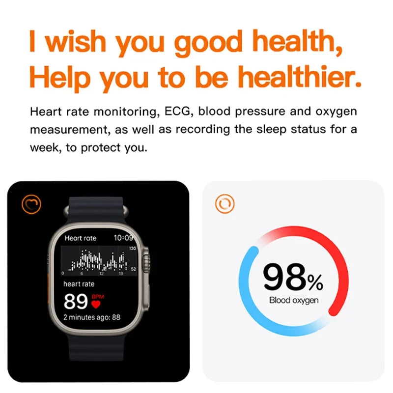 Smart Watch 7in1 Straps 2025 Watch S1000 Pro Smartwatch BT call Sport Square Screen ECG Monitoring Reloj Inteligente Wristwatch