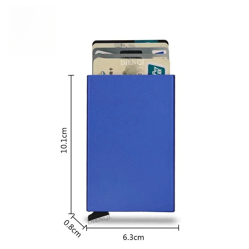 Rfid Credit Card Holder Metal Thin Slim Smart Wallet Men Women Wallets Pop Up Minimalist Small Black Purse Mini Walets for Men